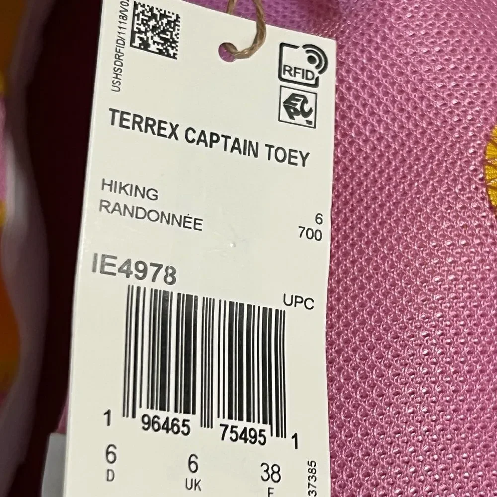 NWT Adidas Terrex Lego Captain Toey Kids’ Pink Sandals, Youth 6 (Women’s sz 8)